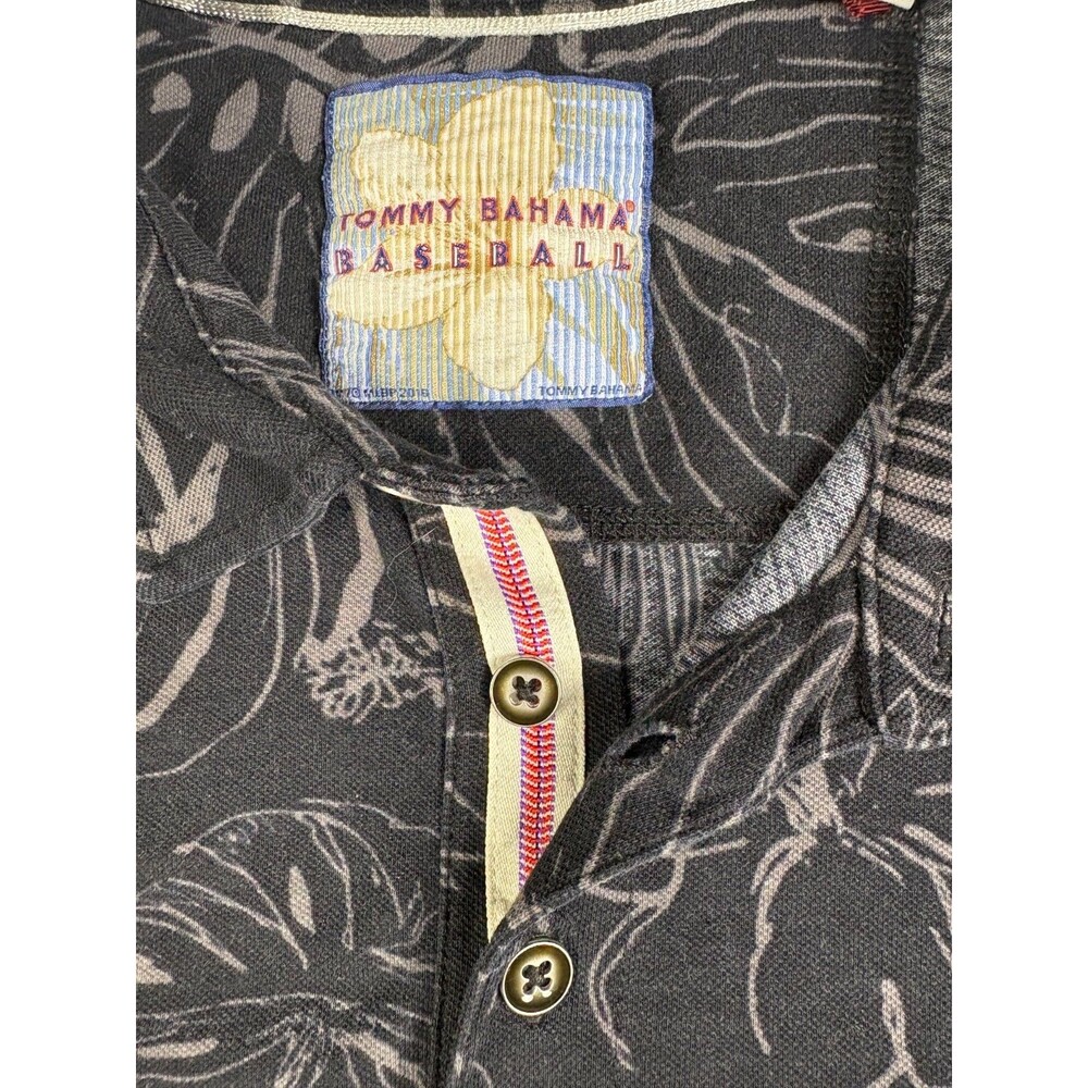 Tommy Bahama Baseball Chicago White Sox Polo Shirt 3XL Black Floral Cotton MLB - Picture 3 of 16